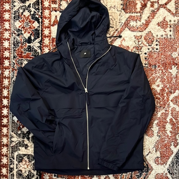 H&M Navy Blue Hooded Windbreaker - Picture 1 of 3